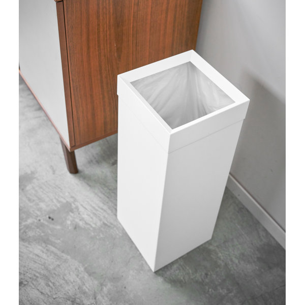 Tower Yamazaki Home Tall Trash Can 7.25 gallon Waste Basket With Handle For Kitchen Bathroom Office